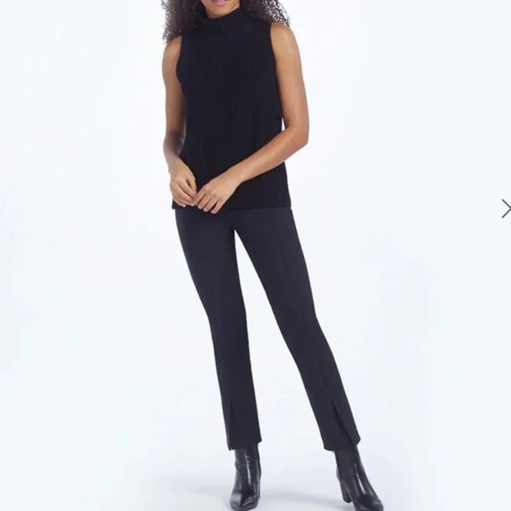 NWT SUMMERSALT The Multitasking Slit Front High Waist Black Ankle Pant Size 10